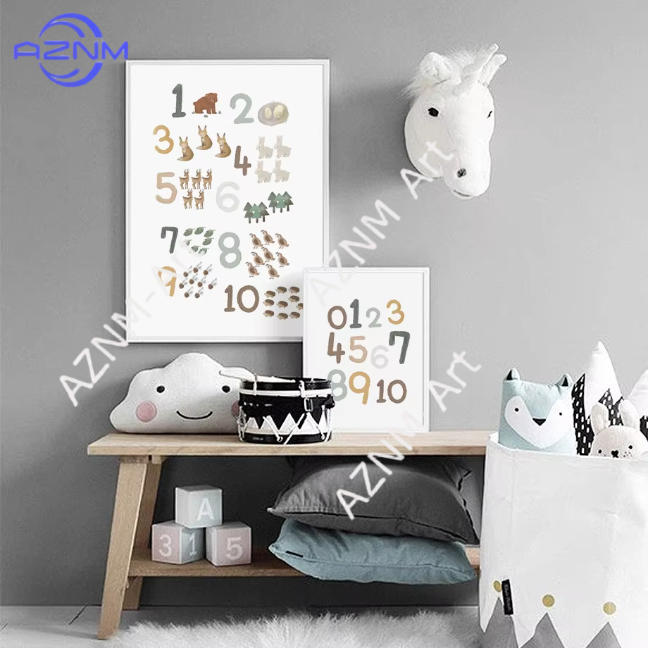 Kids Education Room - 1/2 stuks Onderwijs Leren Nummer Dieren