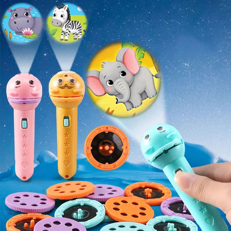 Kids Education Story - Zaklampprojector voor kinderen Baby Slapen Verhaalboek
