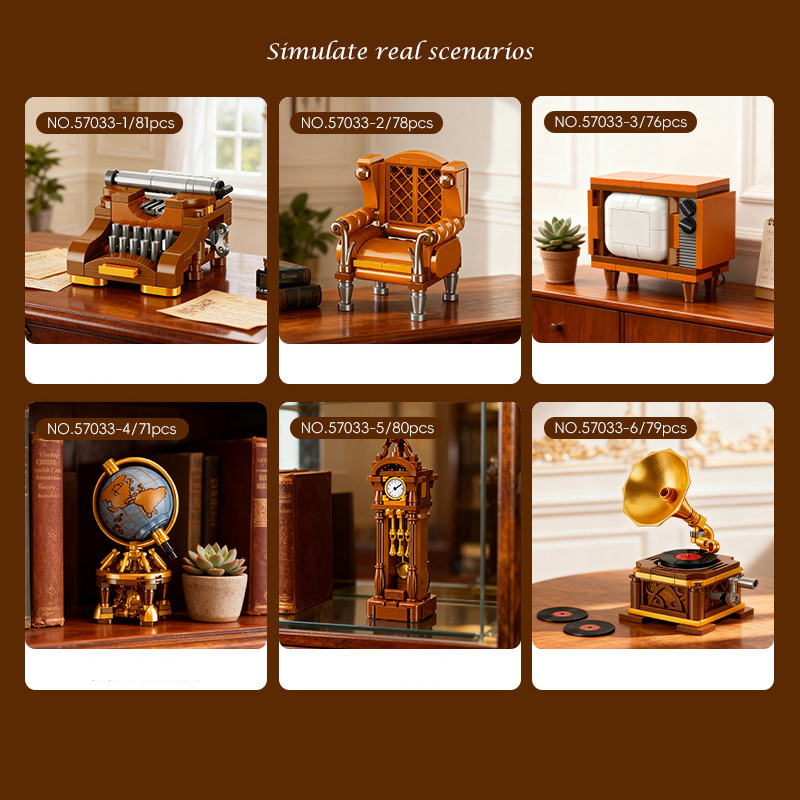 Educational Globe For Kids - Klassiek retro idee blokmodel typemachine bank