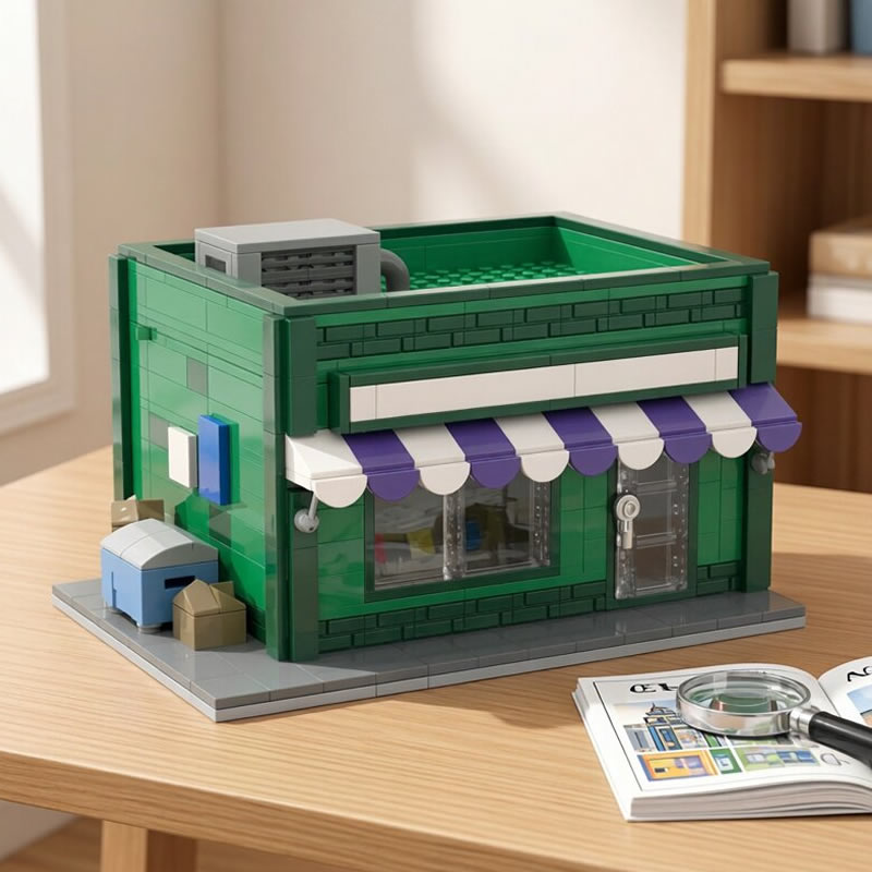 Kids Education Card - Bouwstenen MOC Modulaire Mini Street Shop
