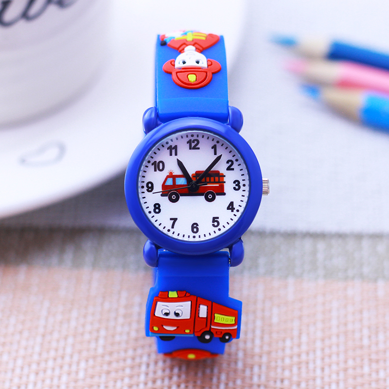 Kids Educational Watch - 2026 Hot Sales 3D Cartoon Brandweerwagen