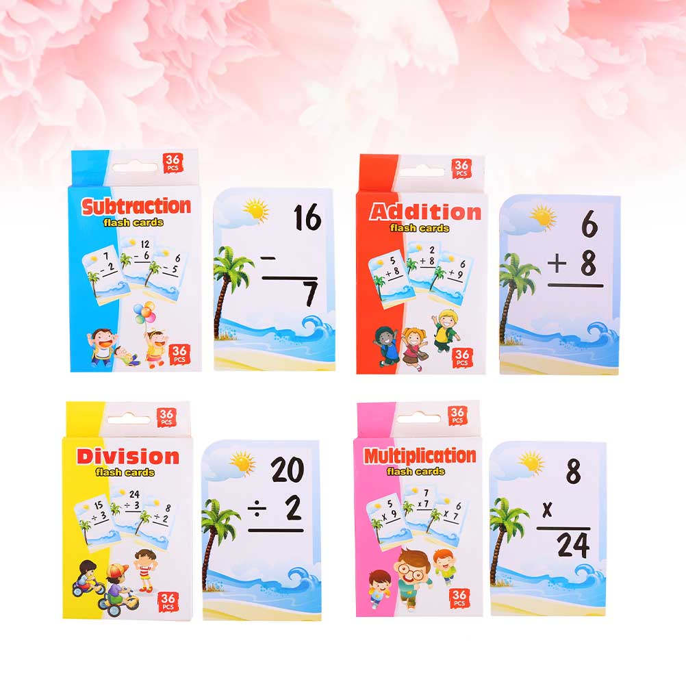 Kids Education Card - 4 dozen wiskunde-studiekaarten voor kinderen, onderwijs