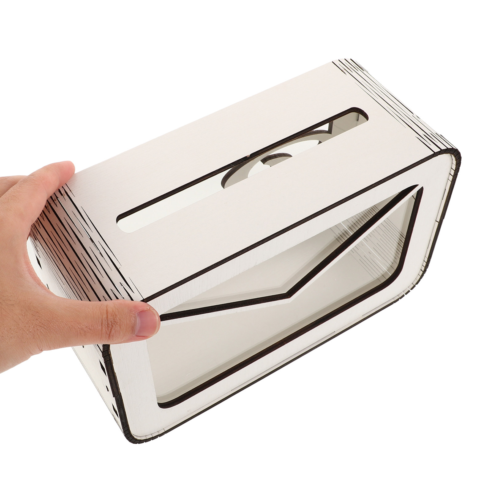 Kids Education Savings - Stijlvolle houten spaarpot met transparant venster,