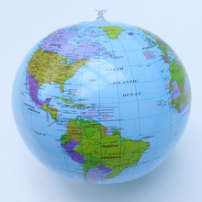 Educational Globe For Kids - Opblaasbare aardbol, gemakkelijk afleesbare geografie, 30