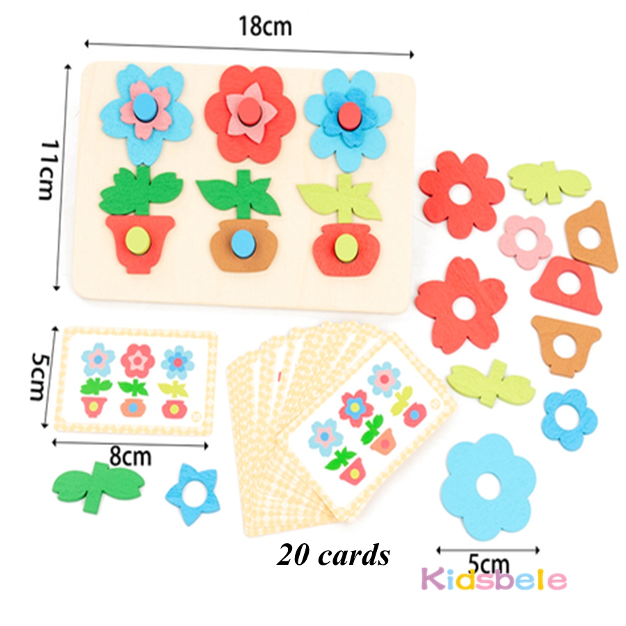 Montessori DIY houten bloempuz - Kids Education Card recensie en prijs