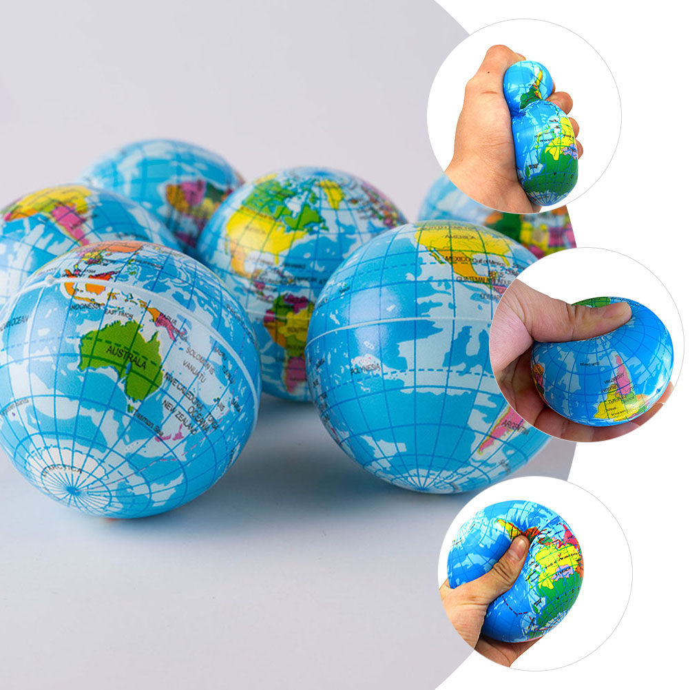 6 stuks stressballen voor kind - Educational Globe For Kids recensie en prijs