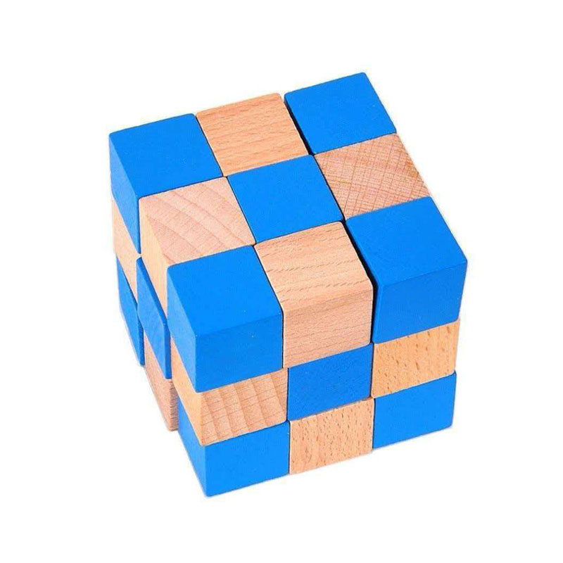 Vierkante Slangenkubus Houten  - Kids Education Fun recensie en prijs