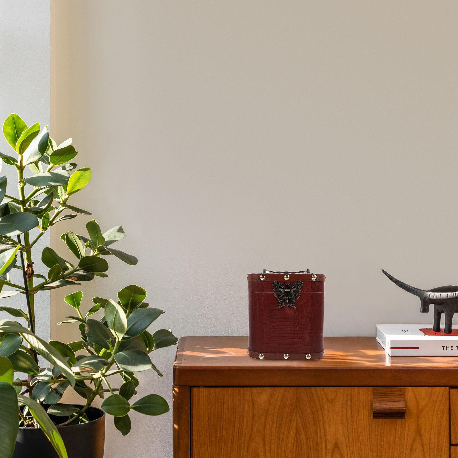 Vintage houten schatkist spaar - Kids Education Savings recensie en prijs
