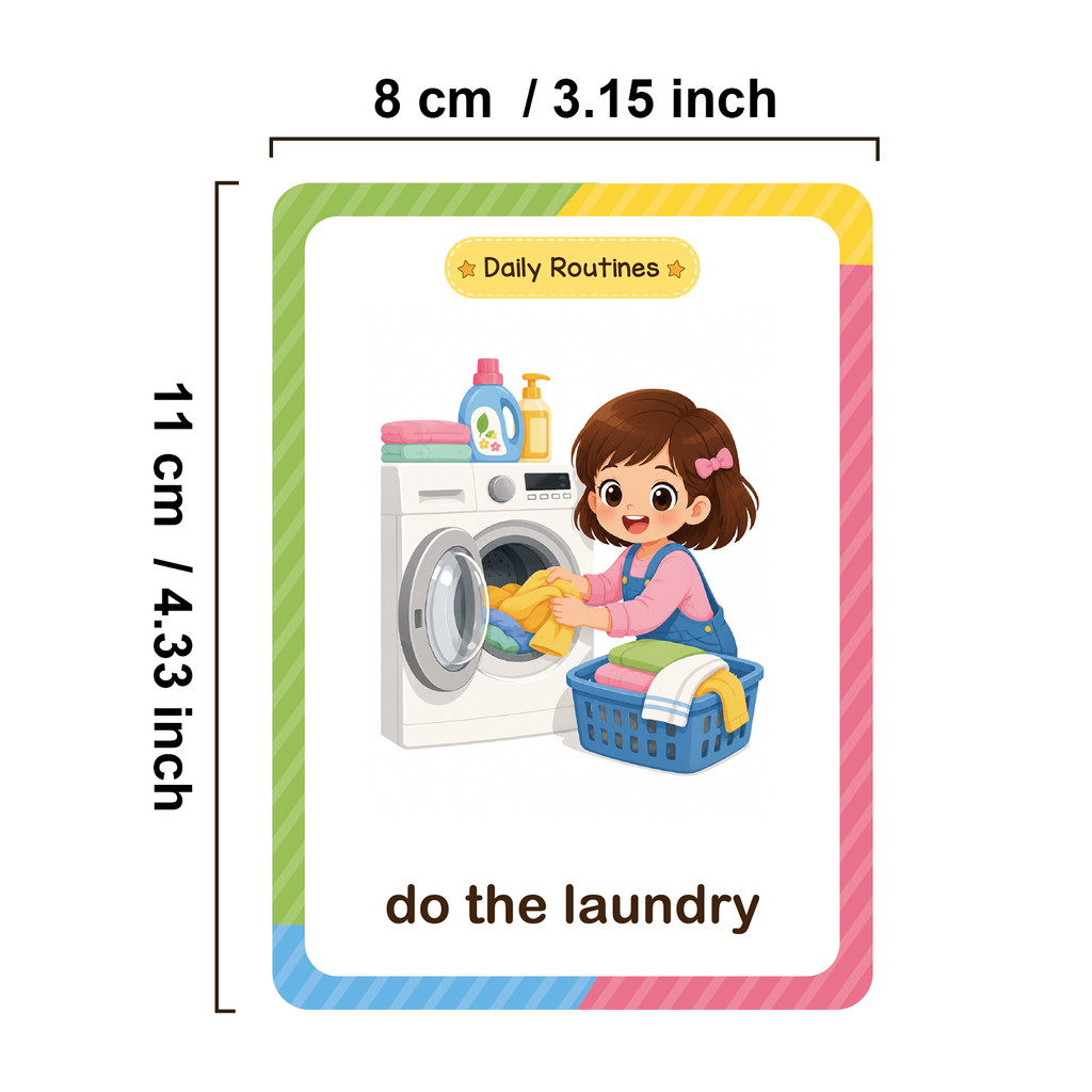 38 Woorden Dagelijkse routine- - Kids Education Card recensie en prijs