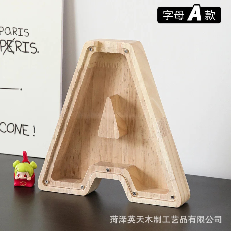Houten spaarpot met 26 letters - Kids Education Savings recensie en prijs