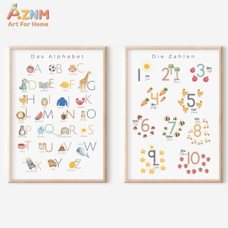 AZNM Duits alfabet cijfers can - Kids Education Nursery recensie en prijs