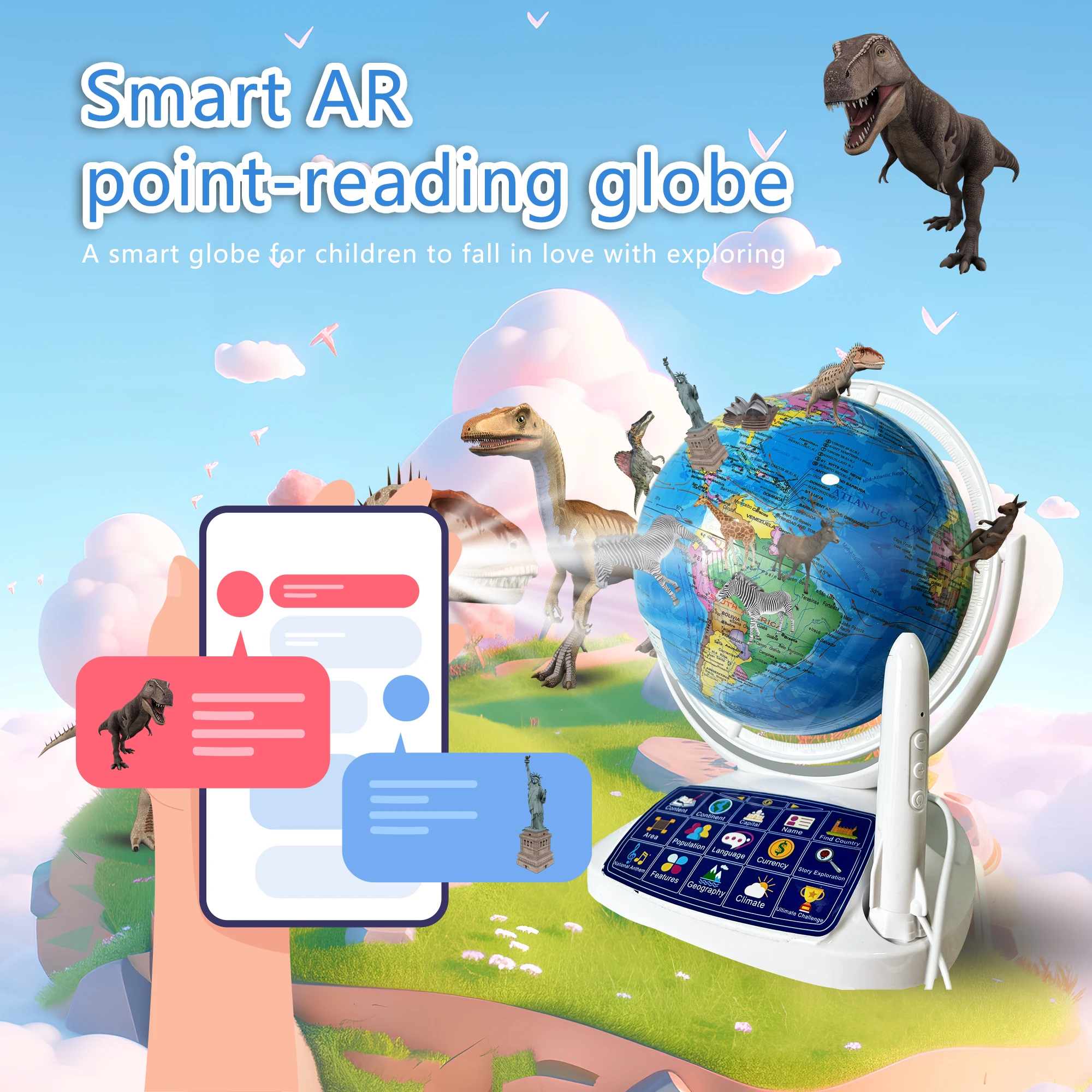 Interactieve slimme wereldbol  - Educational Globe For Kids recensie en prijs